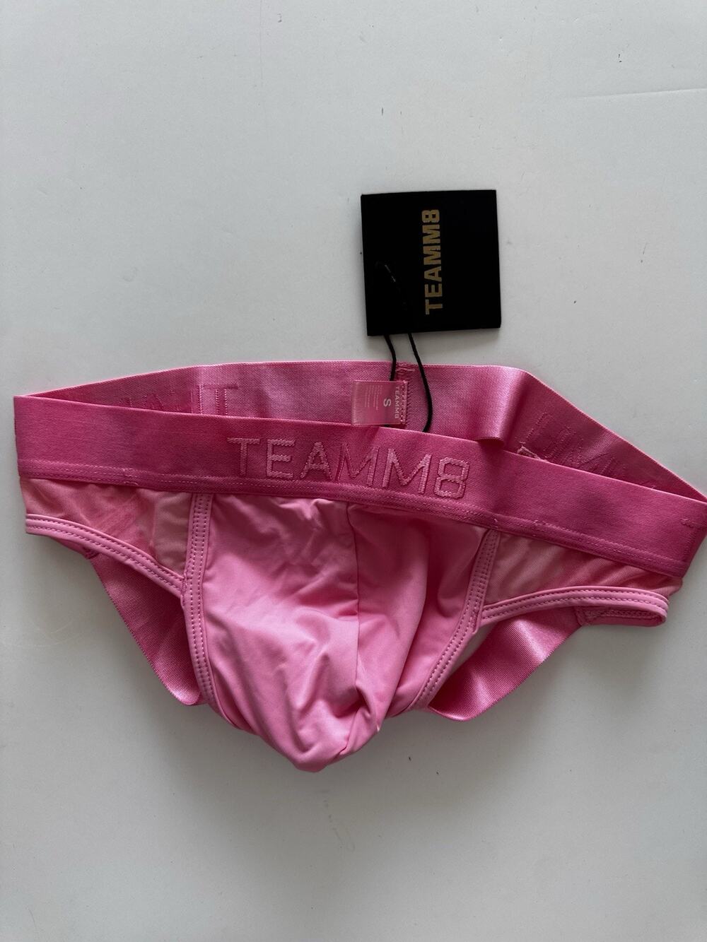 TEAMM8 Men’s Hot Pink Brief Underwear Small